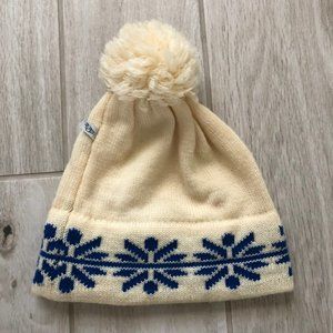 Vintage 70s Mad Hatters Pom-Pom Wool Ski Hat/Beanie. Sun Valley, Idaho